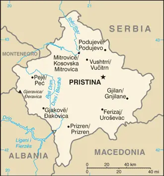 Kosovo Cia Wfb Map