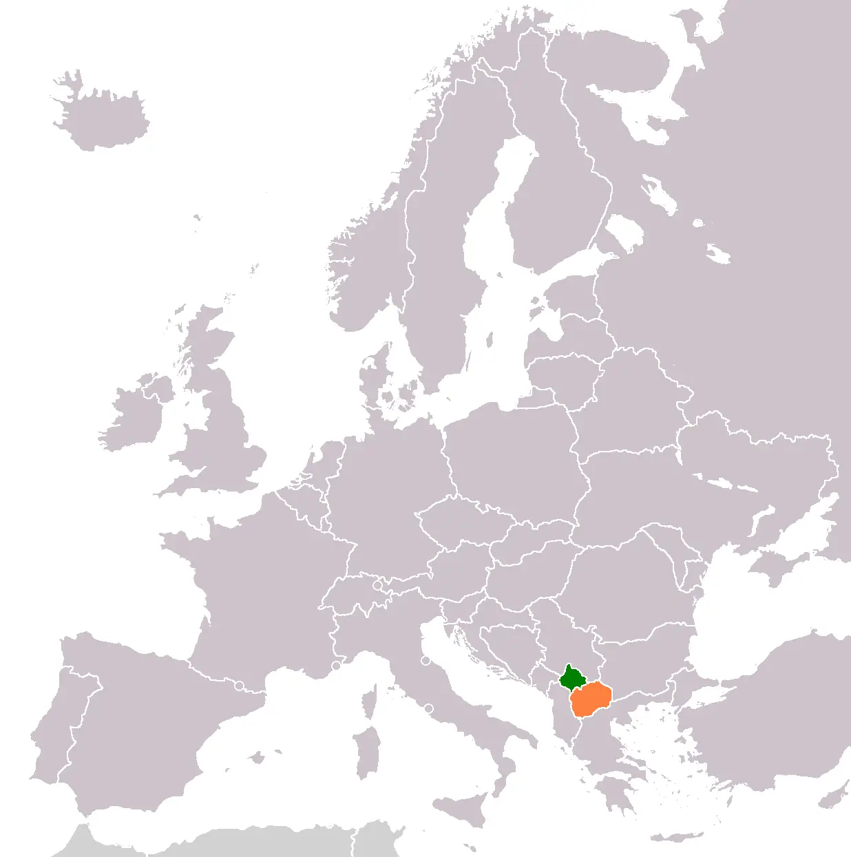 Kosovo Macedonia Locator