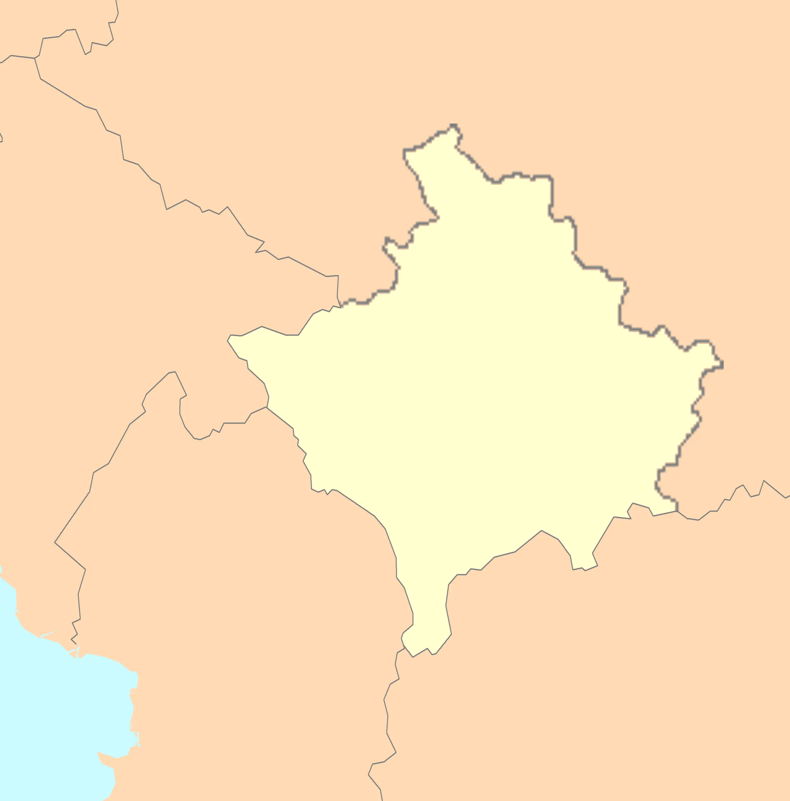 Kosovo Map Blank