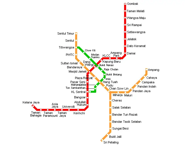 Kuala Lumpur Metro Map
