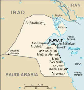 Kuwait Cia Wfb Map