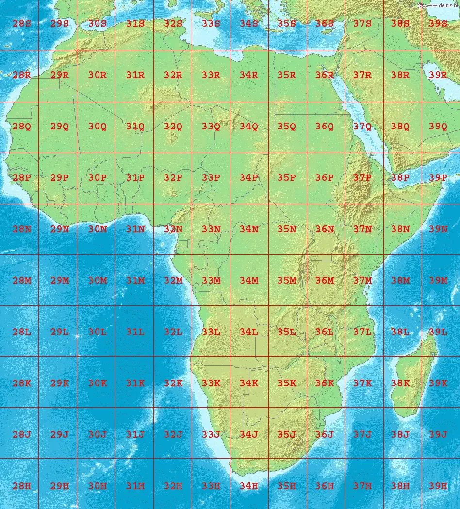 La2 Africa Utm Zones
