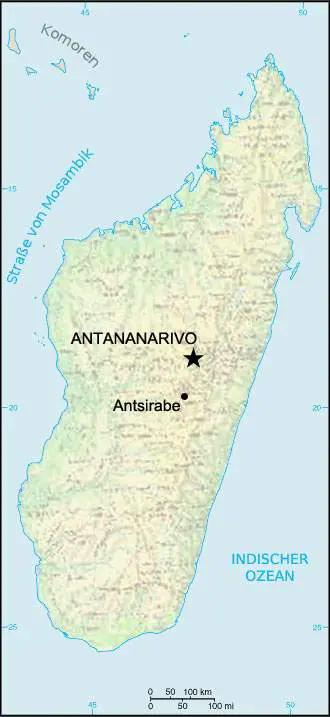 Lage Antsirabe In Madagaskar Dt