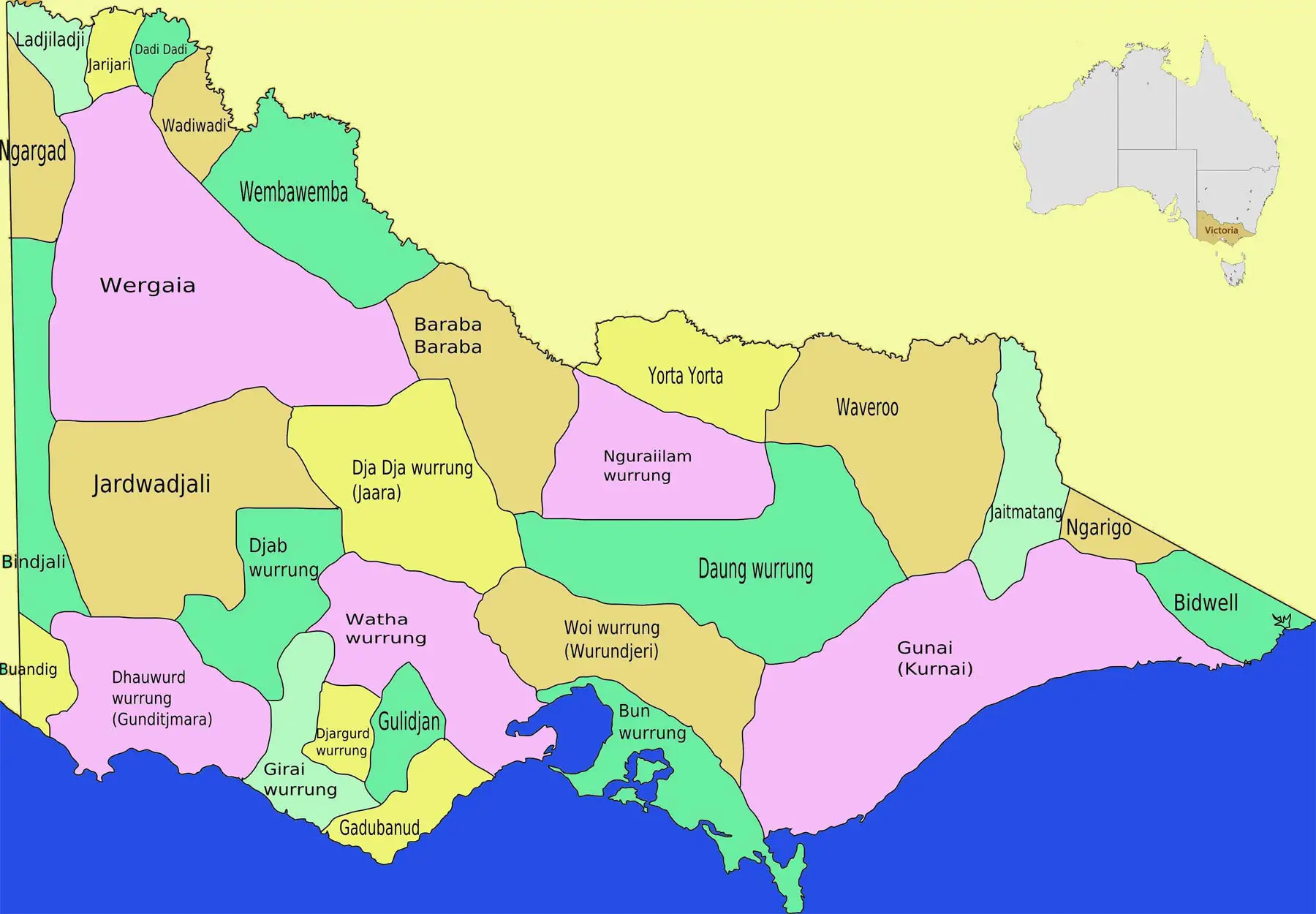 Language Map of Victoria