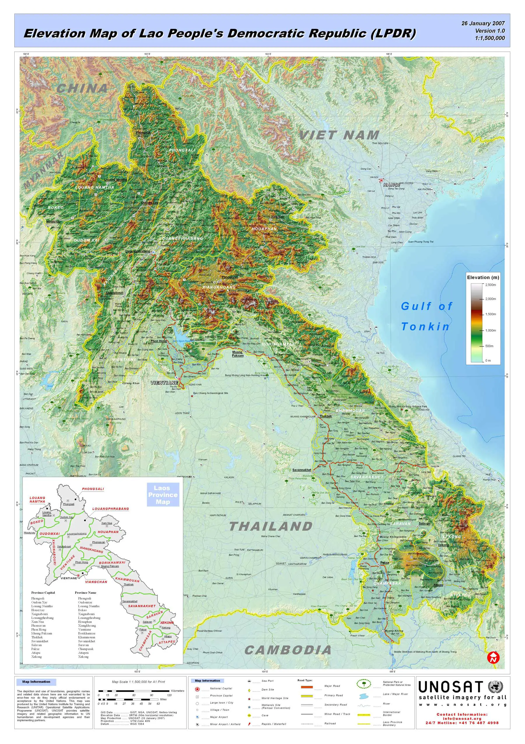 Laos Big Map