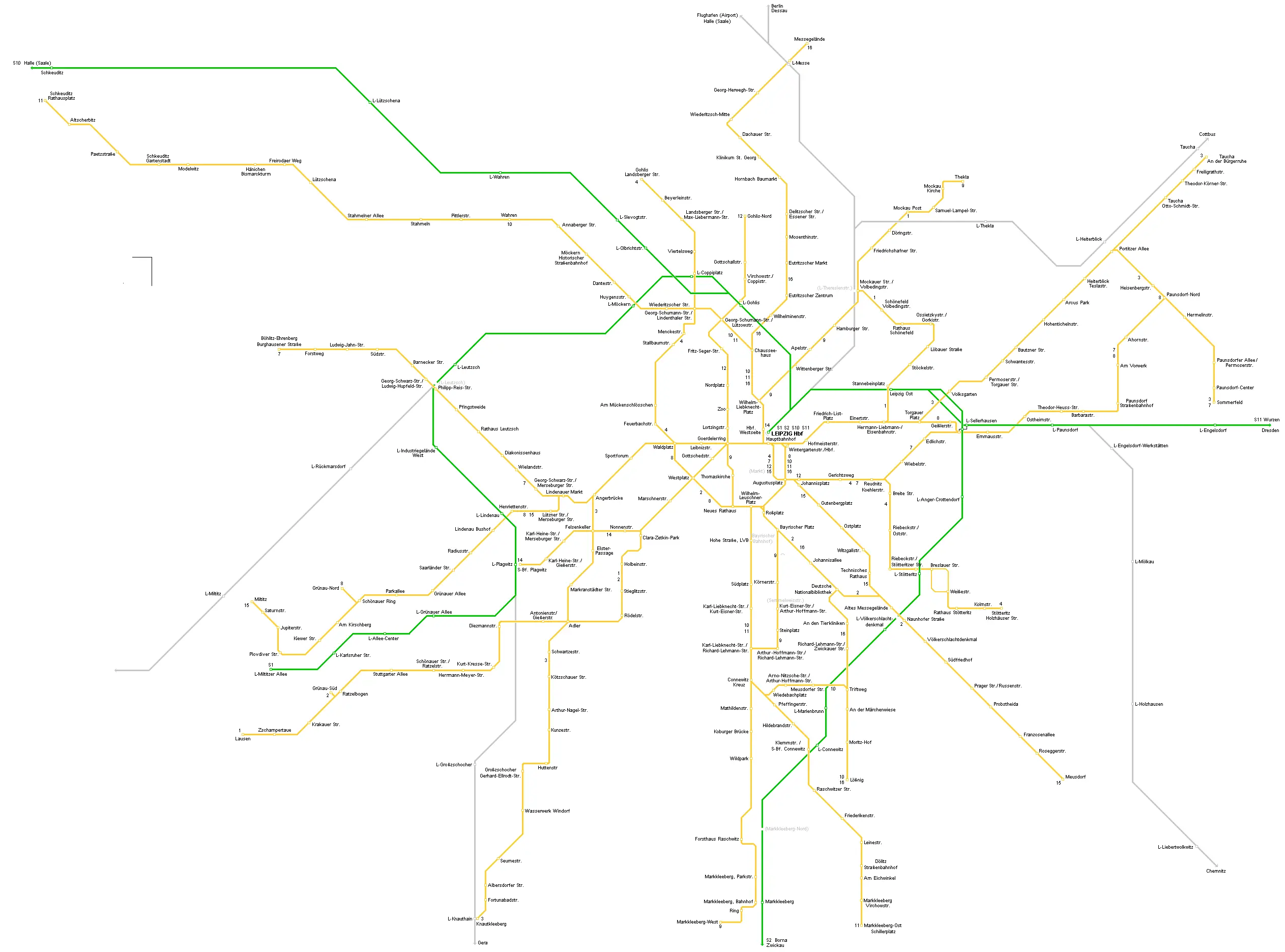 Leipzig Metro Map