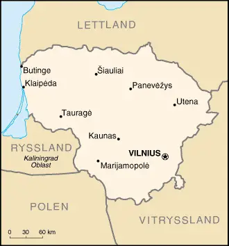 Litauen Karta Svensk Text