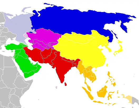 Location Asia Unsubregions