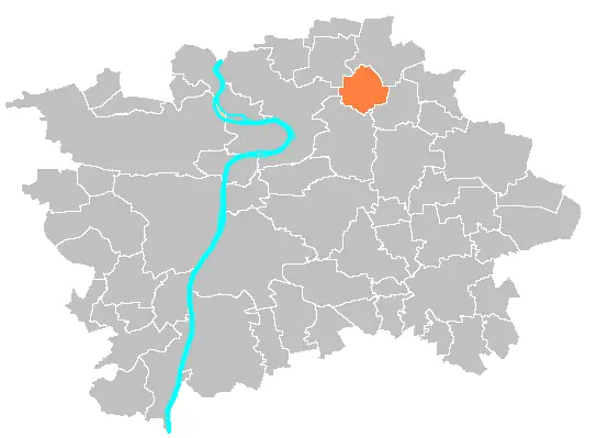 Location Map Municipal District Prague  Praha 18