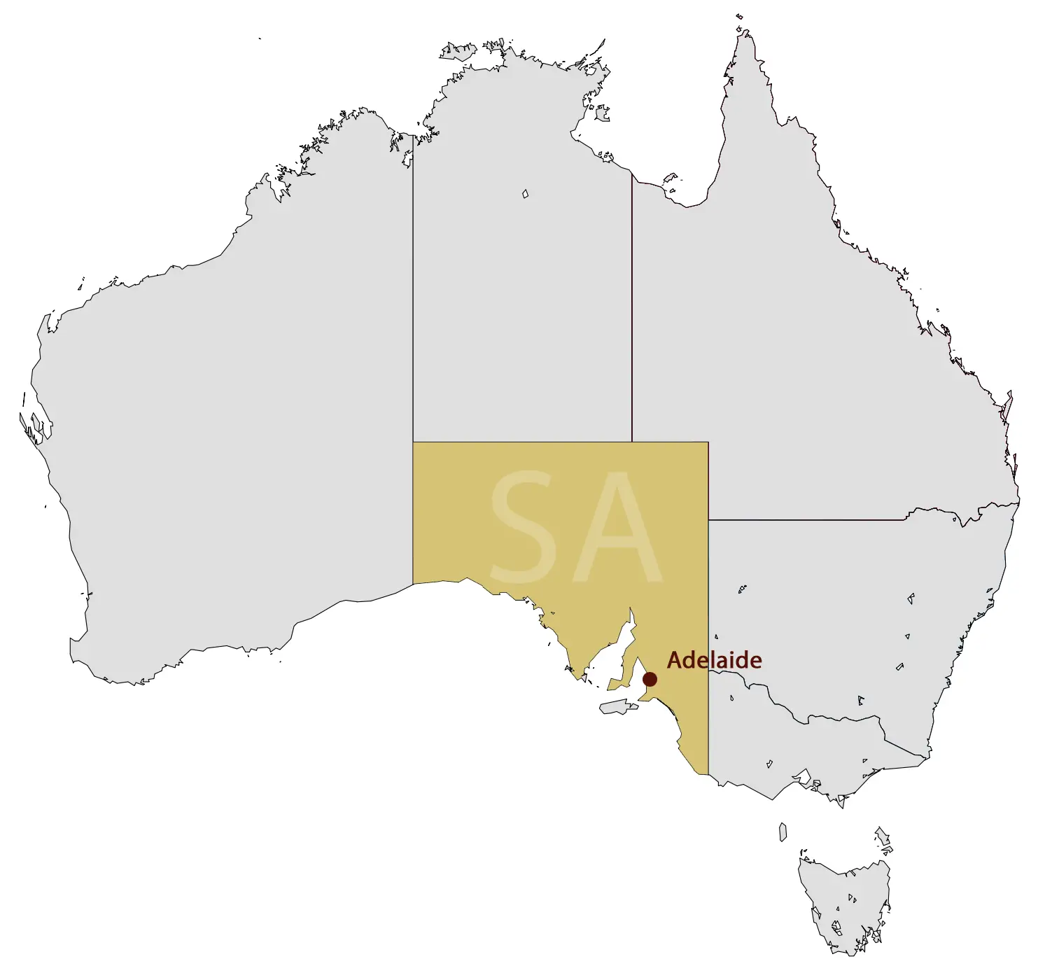 Location Map of Adelaide