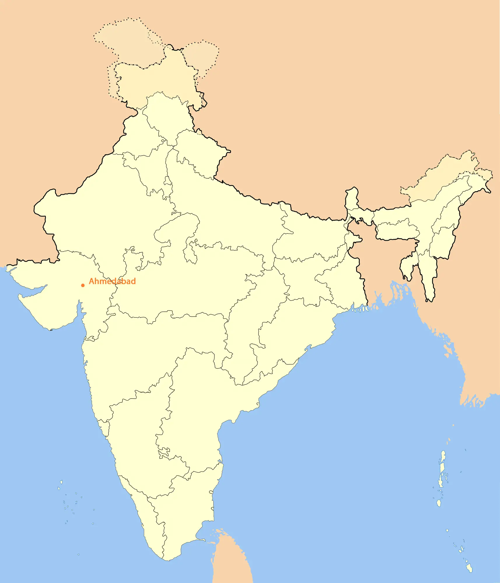 Location Map of Ahmedabad