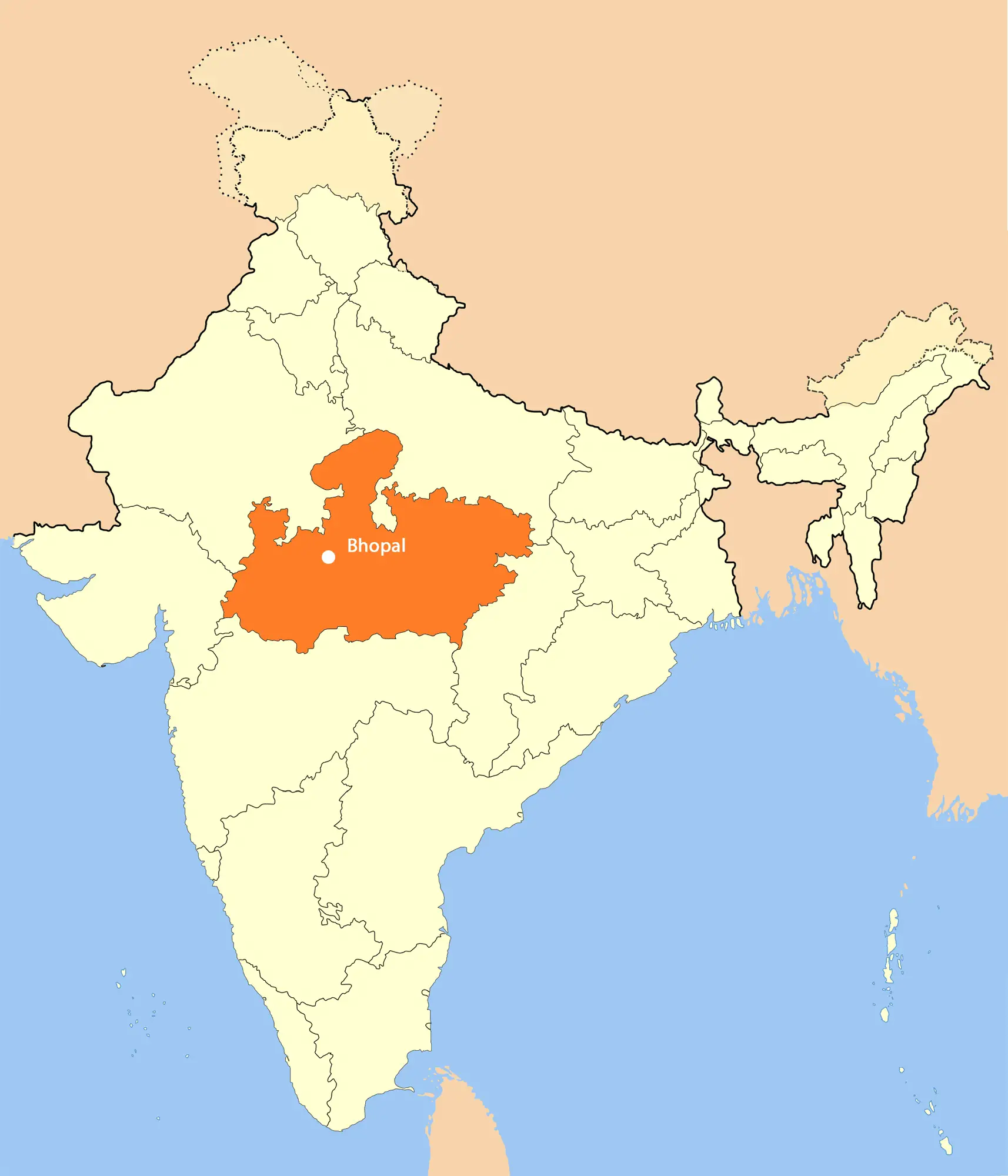 Location Map of Bhopal