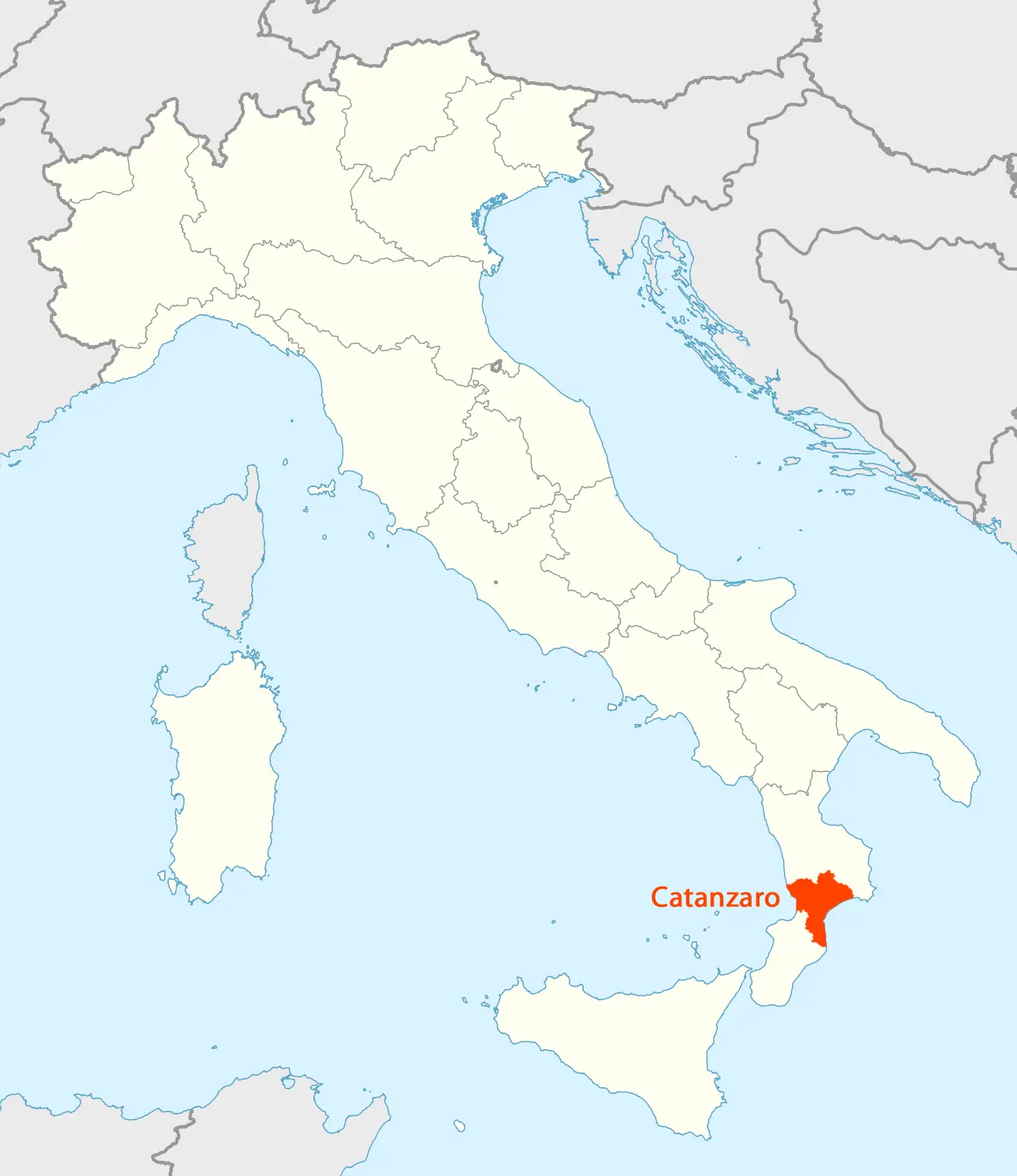 Location Map of Catanzaro