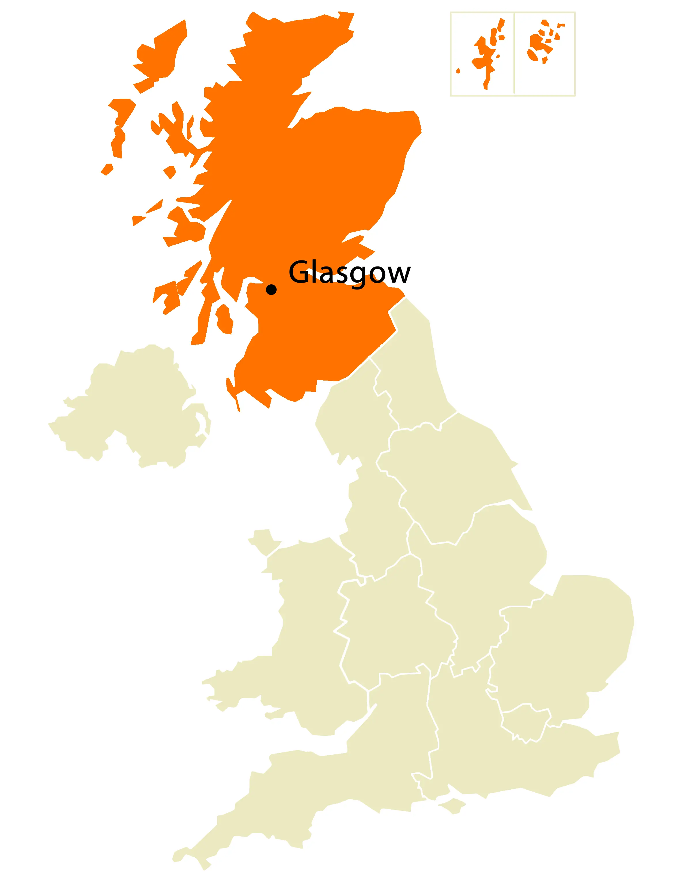 Location Map of Glasgow