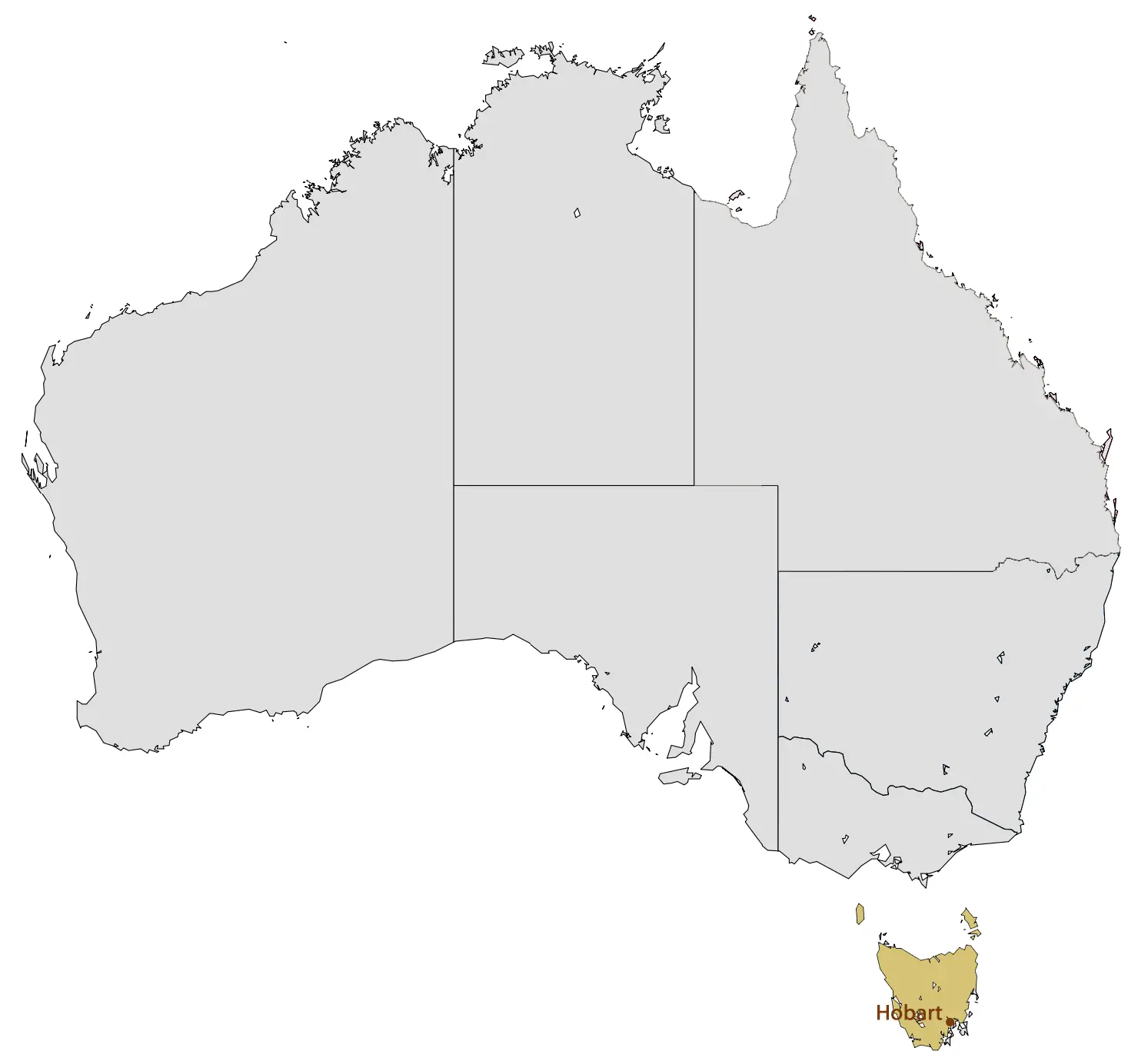 Location Map of Hobart