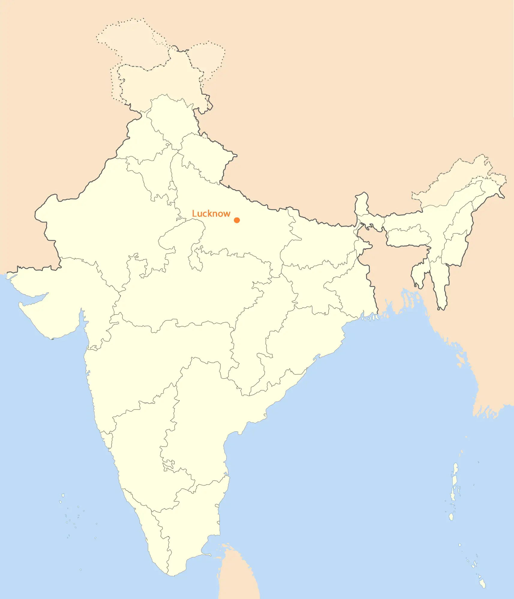 Location Map of Lucknow