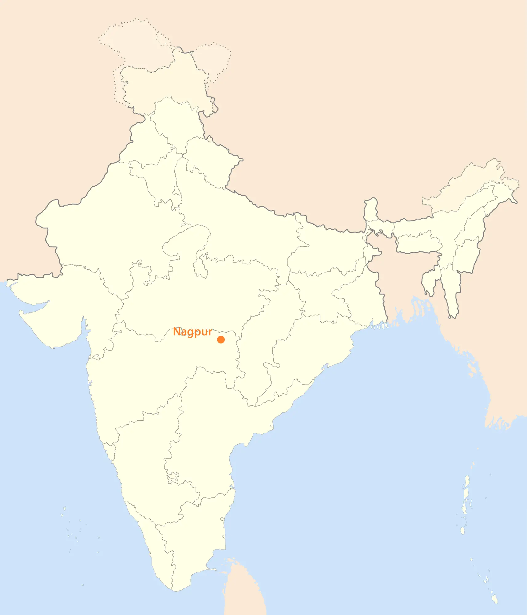 Location Map of Nagpur