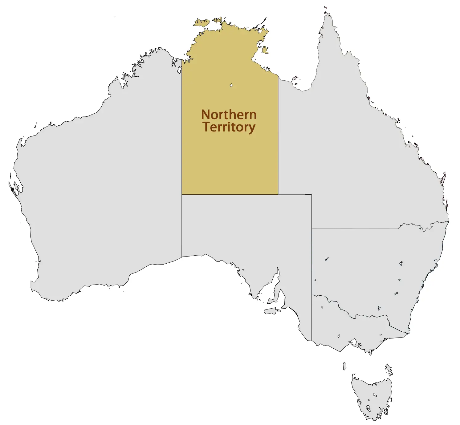 Location Map of Northern Territory