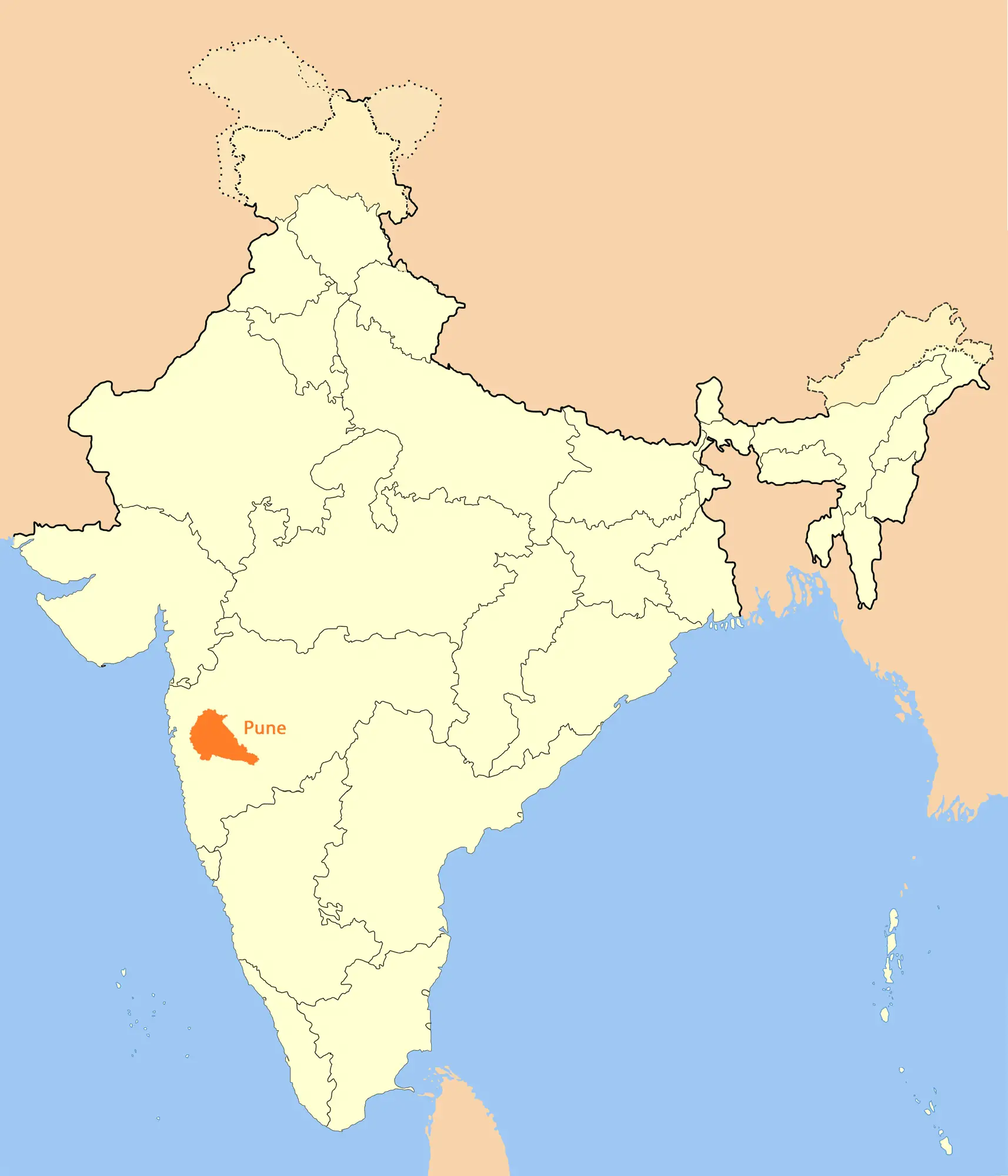 Location Map of Pune