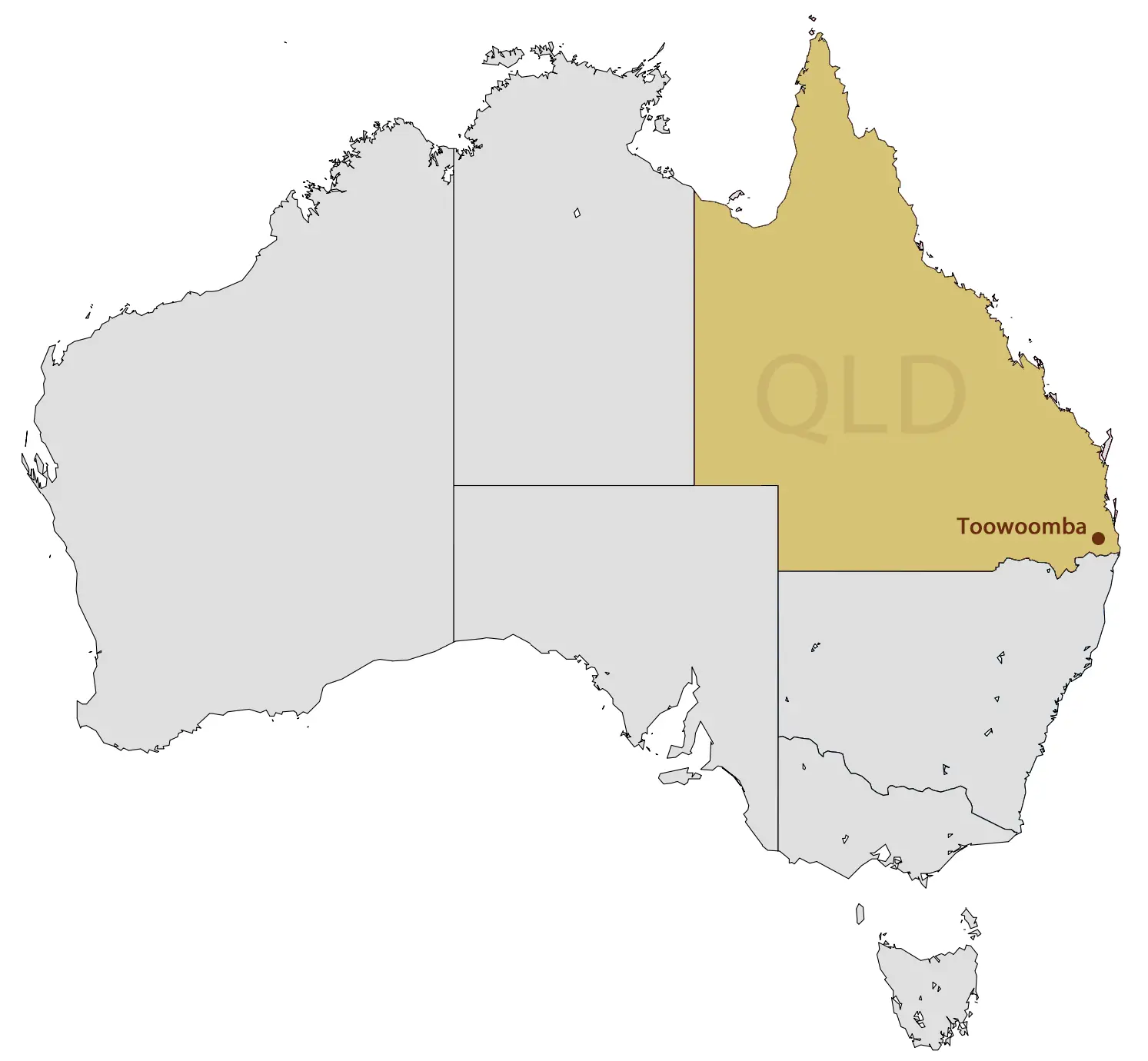 Location Map of Toowoomba