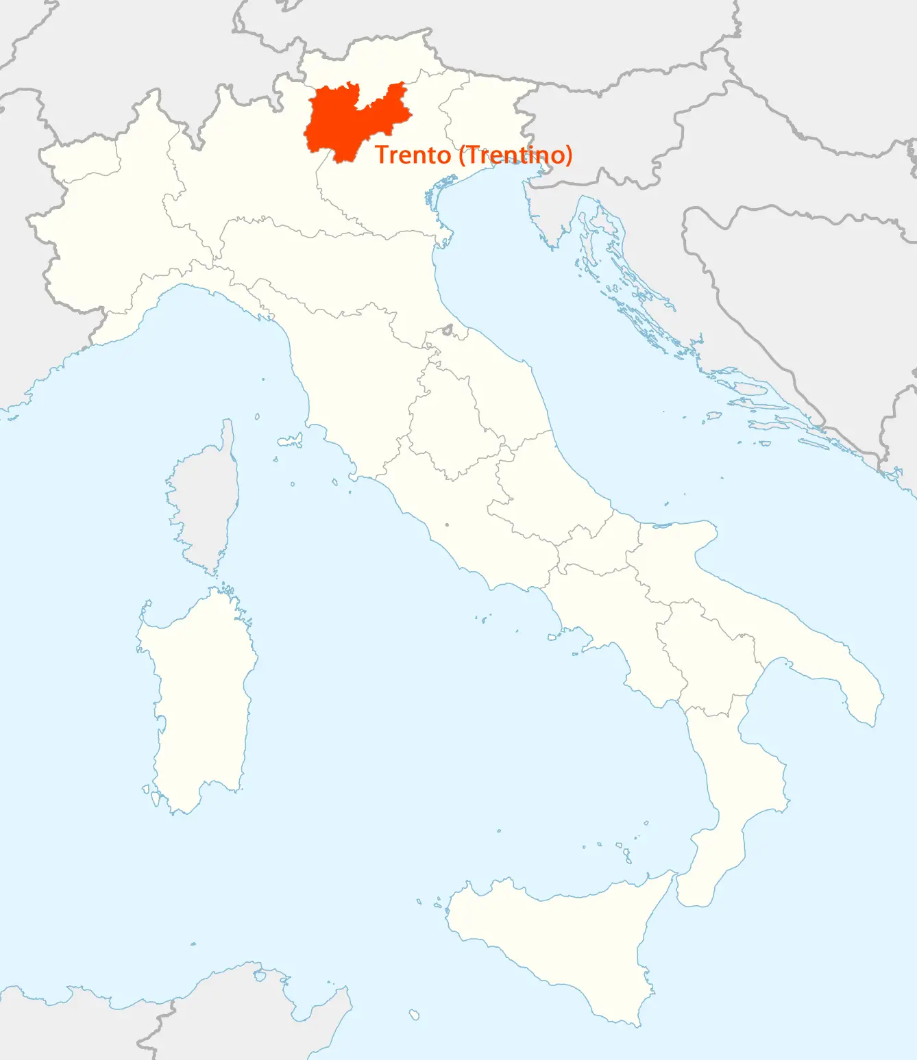 Location Map of Trento