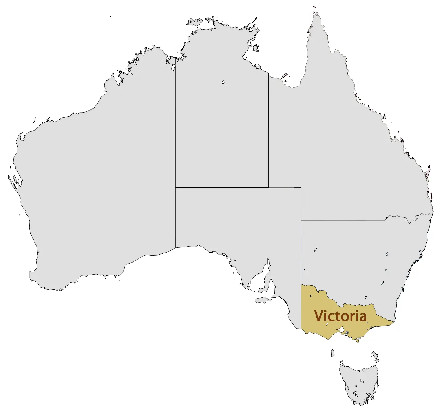 Location Map of Victoria