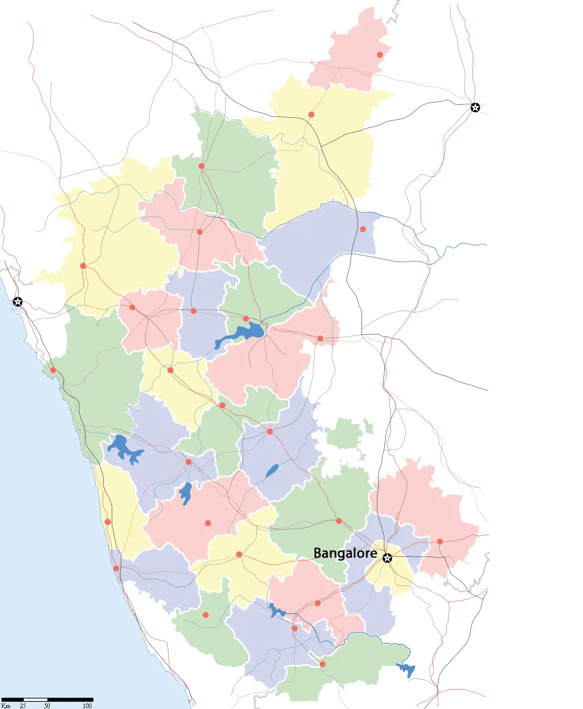 Location of Bangalore