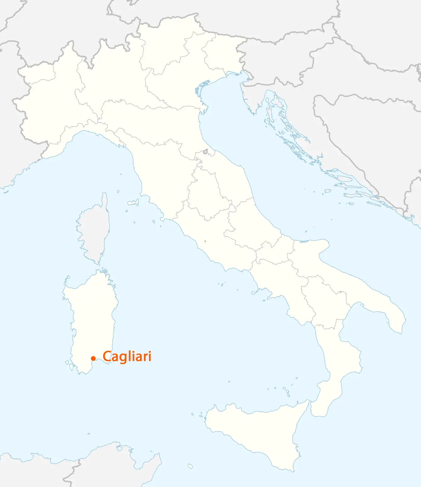 Location of Cagliari