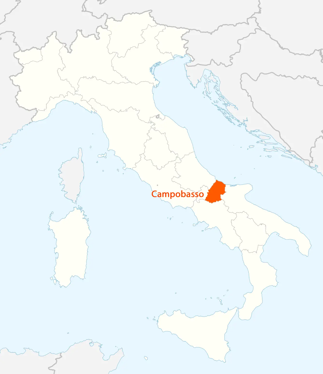 Location of Campobasso Map