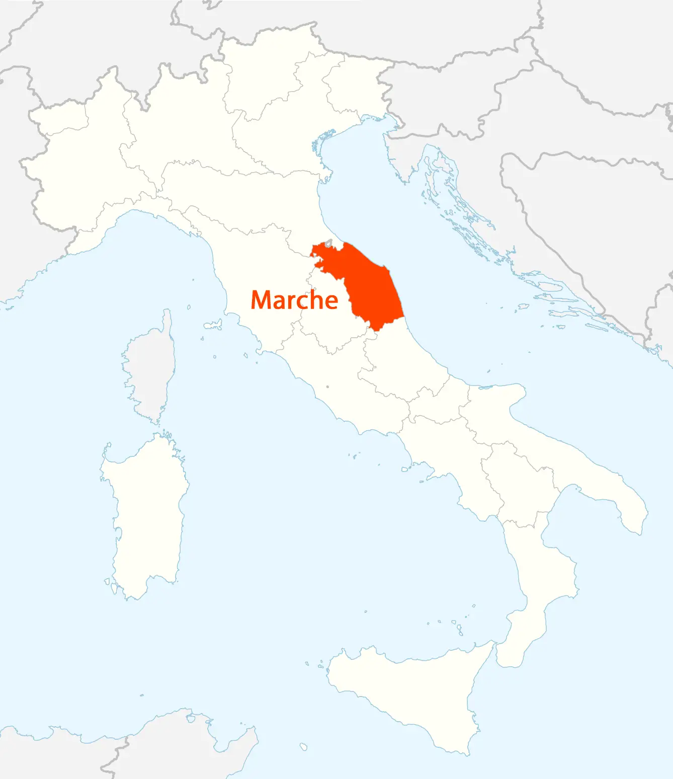 Location of Marche Map