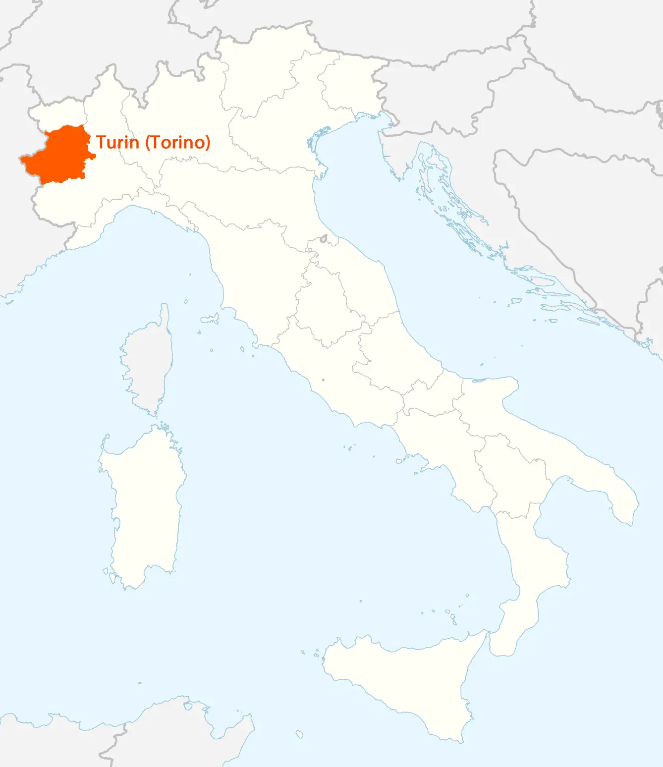 Location of Turin (torino)