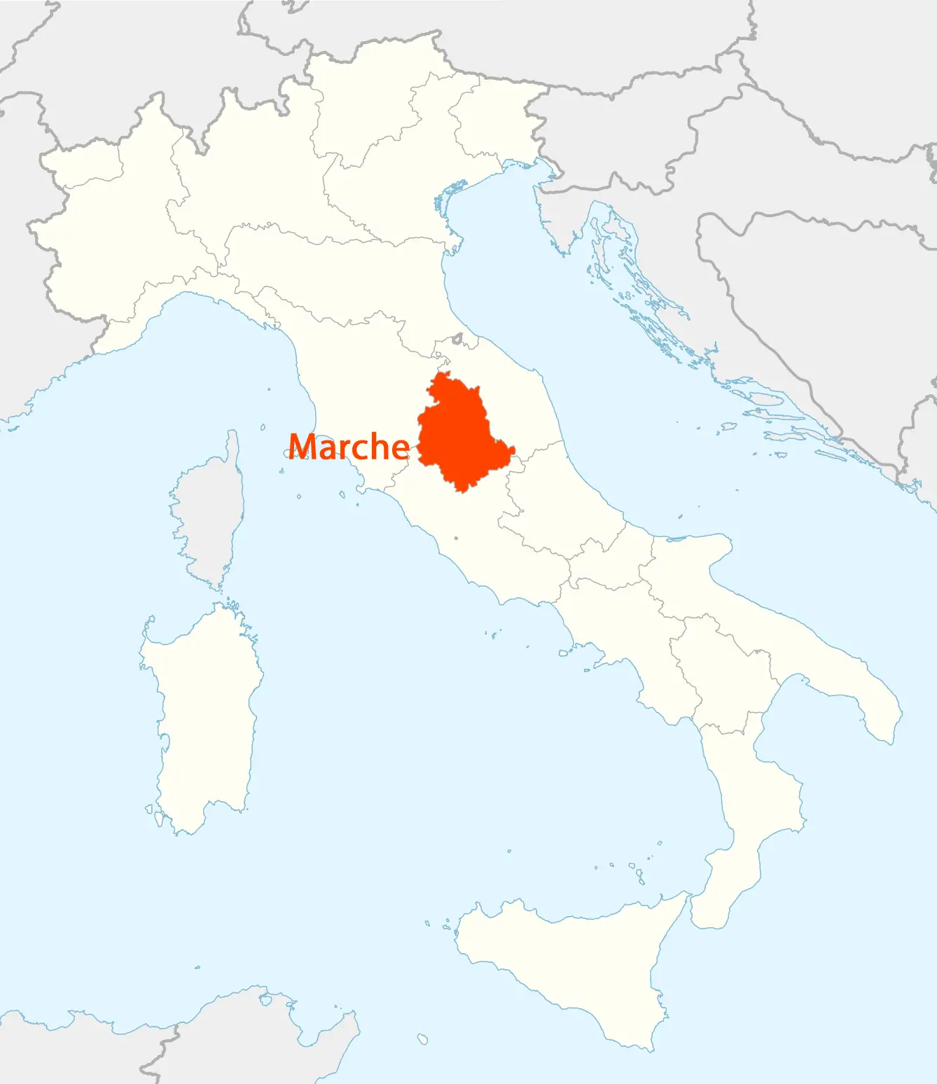 Location of Umbria Map
