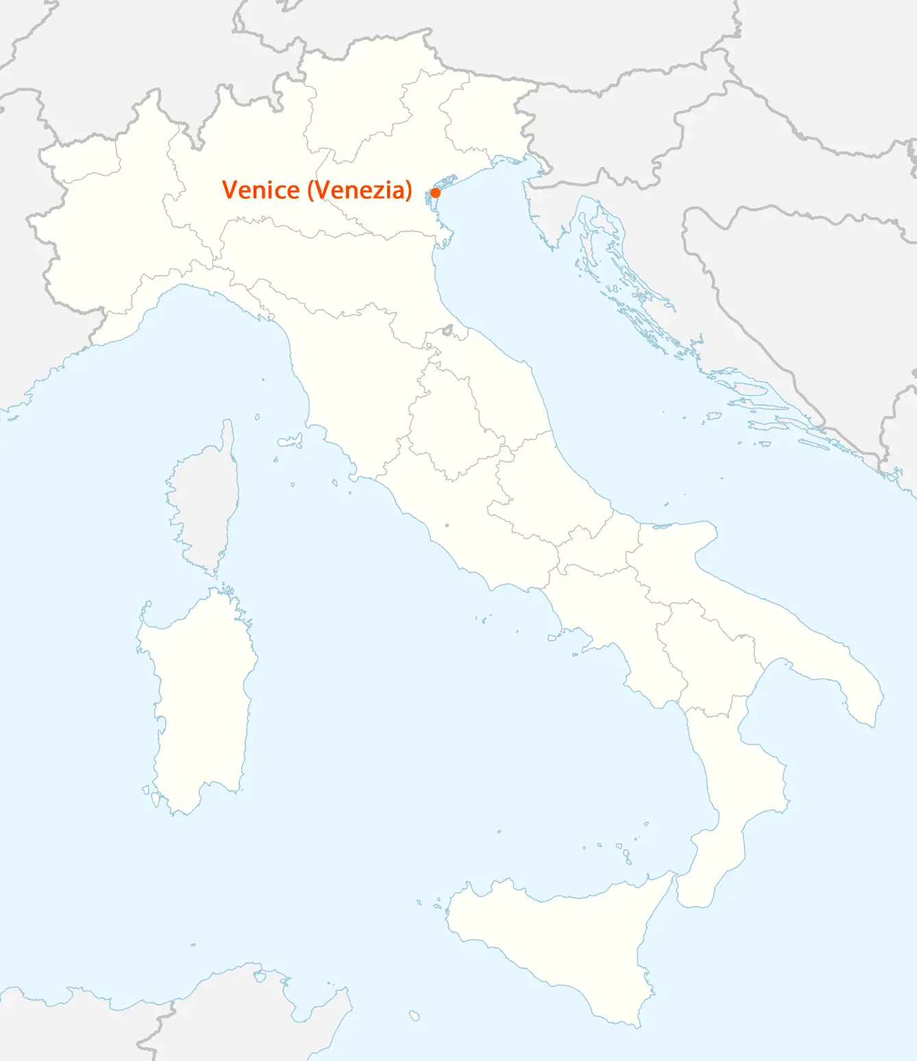 Location of Venice (venezia)