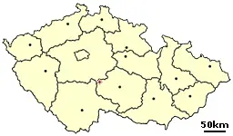 Location of Czech City Pacov