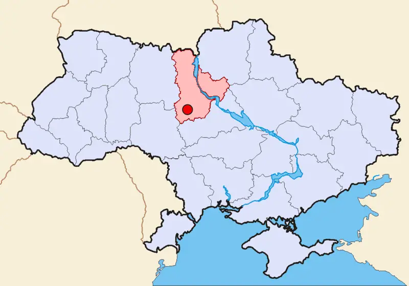 Location of Skvyra City In Ukraine