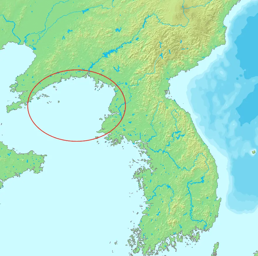 Location of West Korea Bay