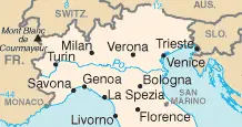 Location Po River Italy