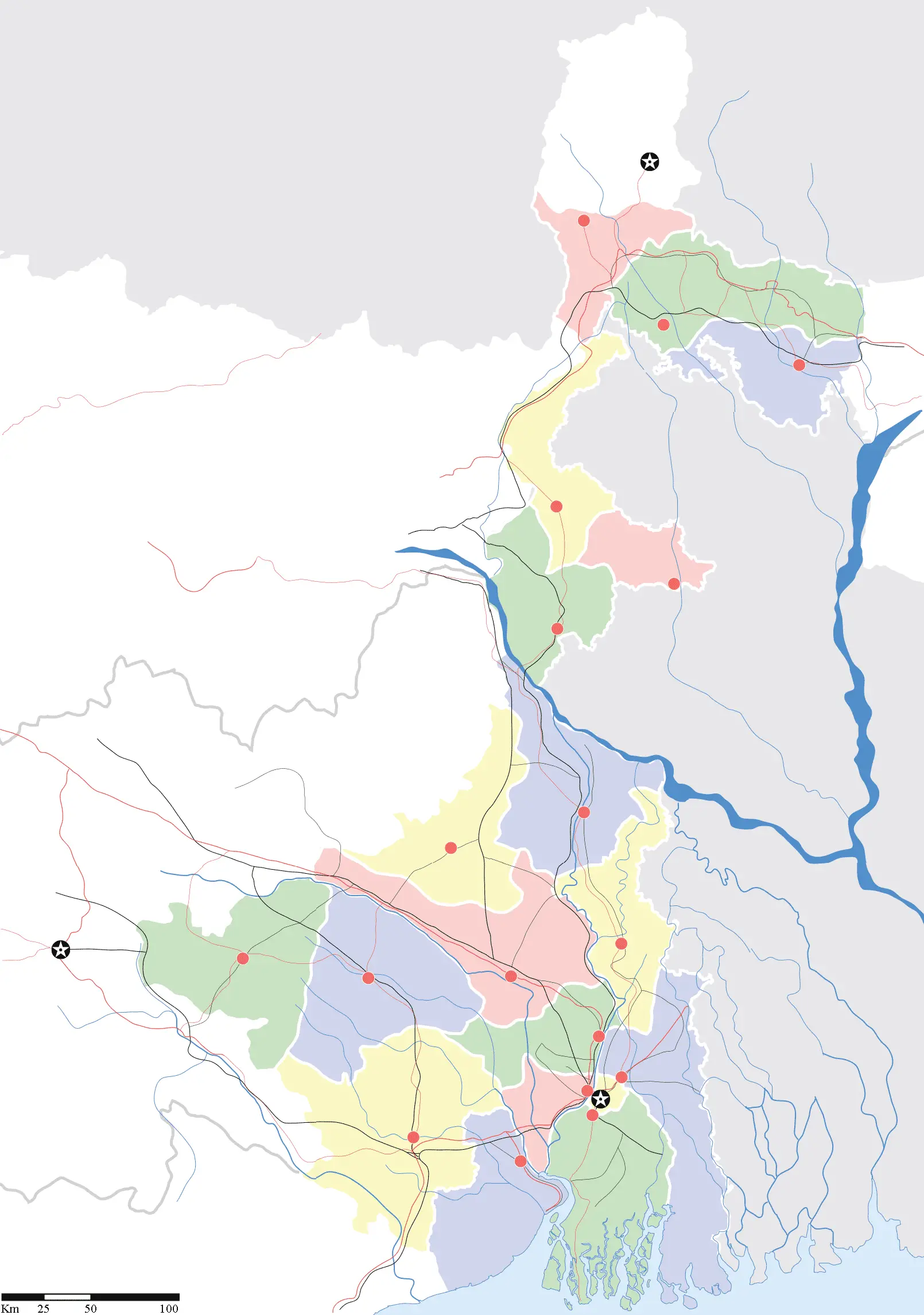 Locatior Map of West Bengal