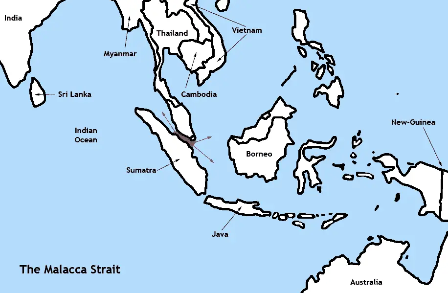 Locatormap Malacca Strait
