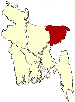Locmap Bangladesh Sylhet