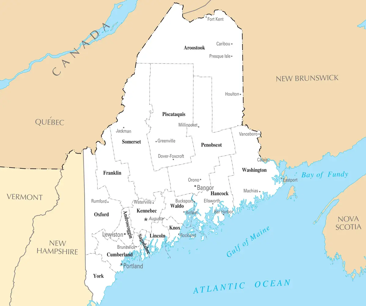 Map Of Maine Cities And Towns Maine Cities And Towns - Mapsof.net