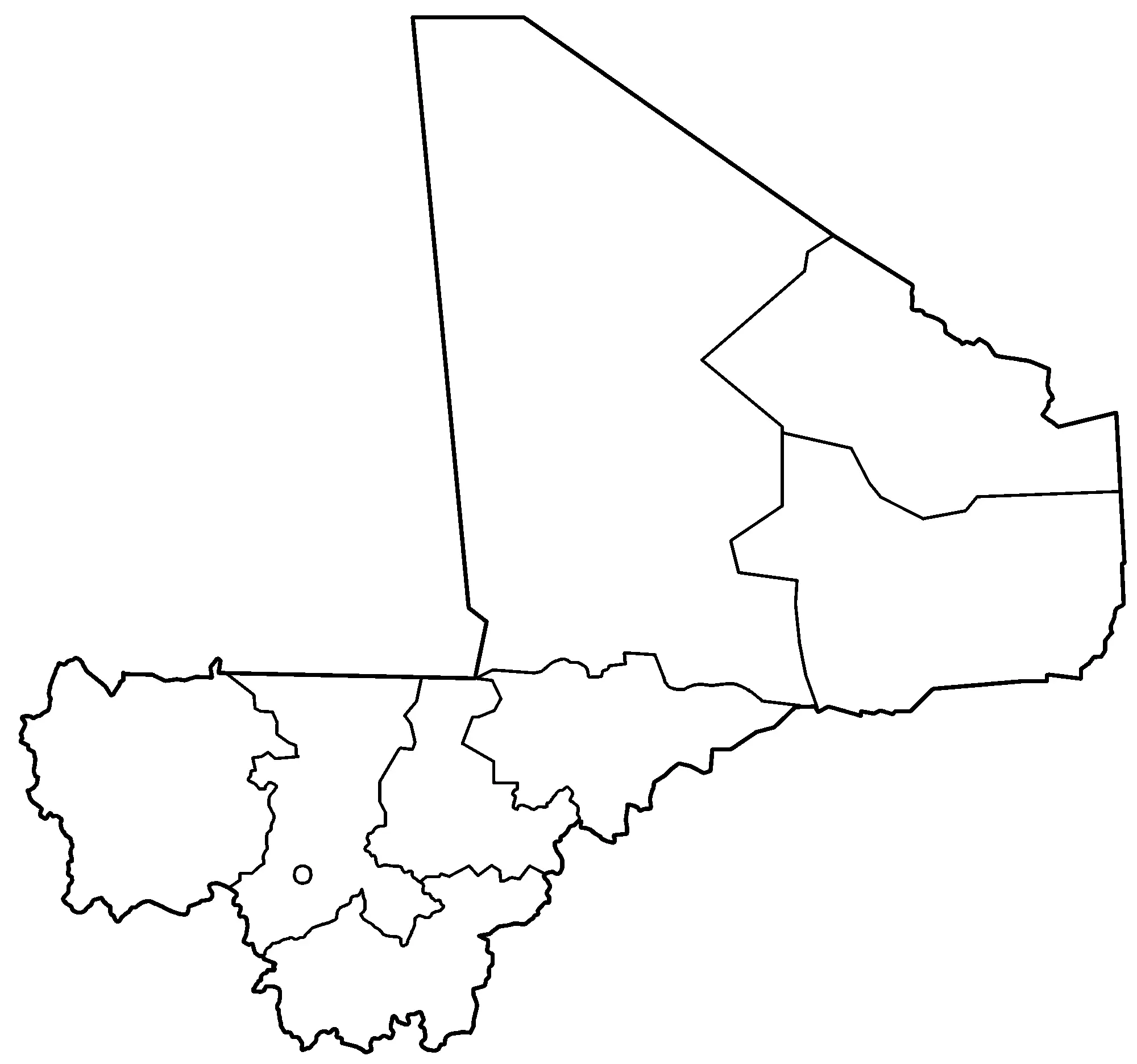 Mali Regions Blank