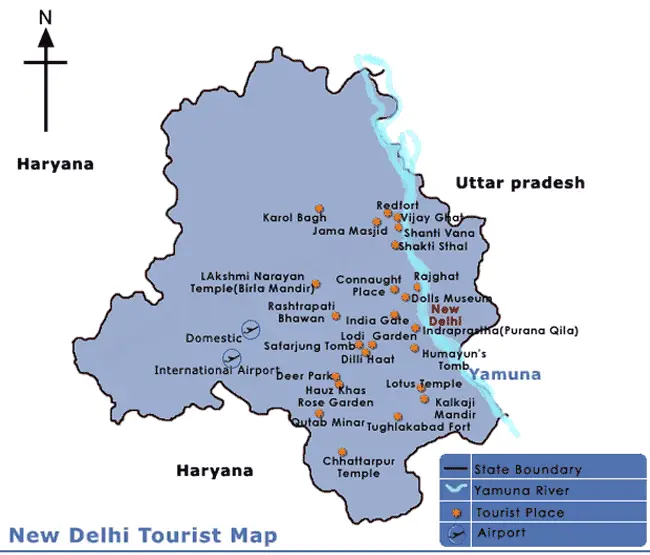 Map Delhi