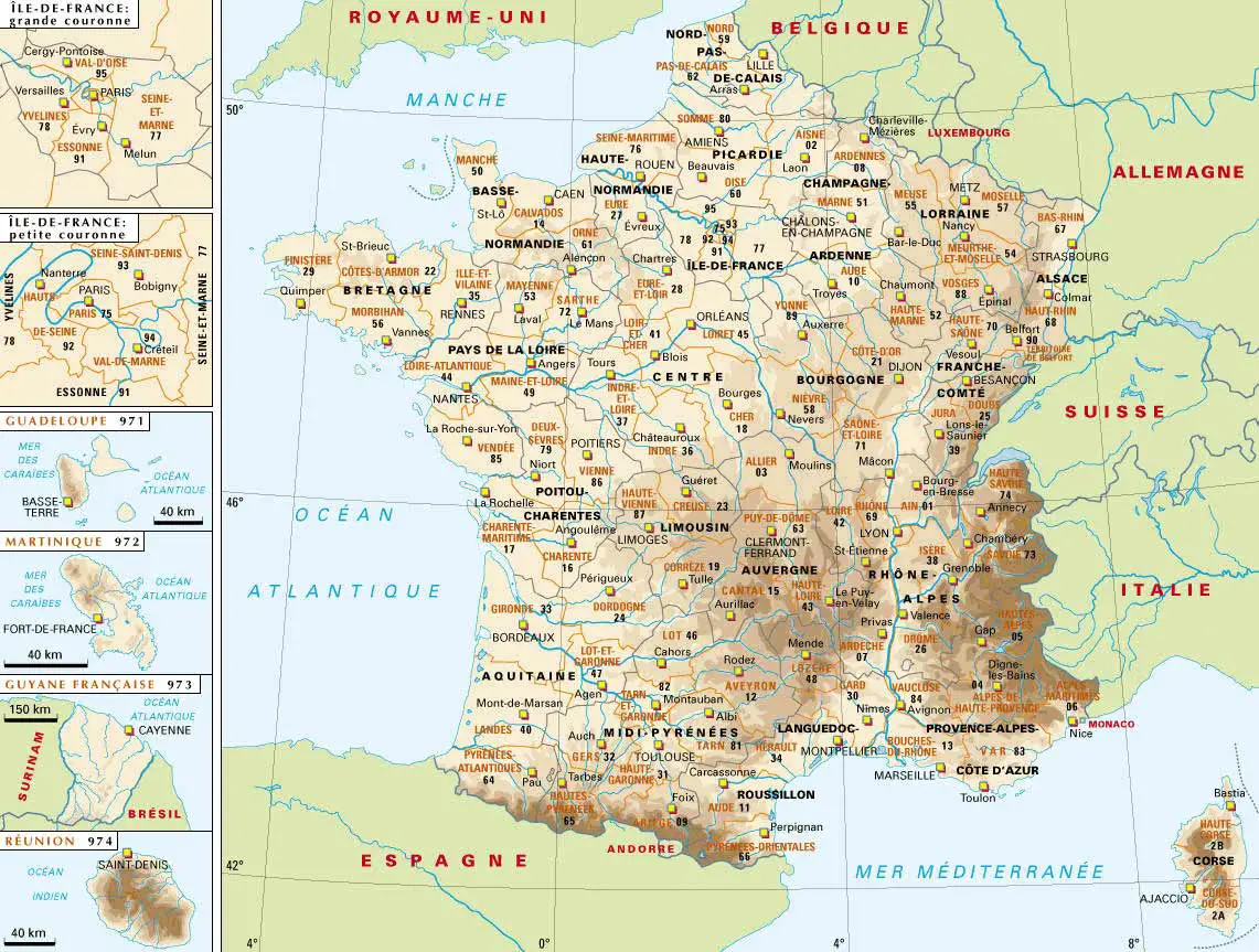 Map France Detail - MapSof.net
