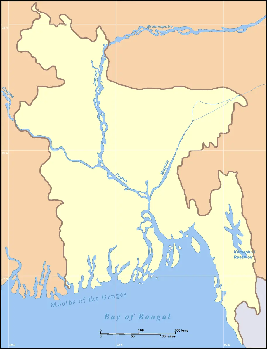 Map Bangladesh Blank