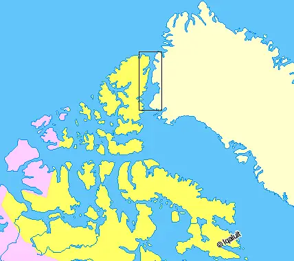 Map Indicating Nares Strait