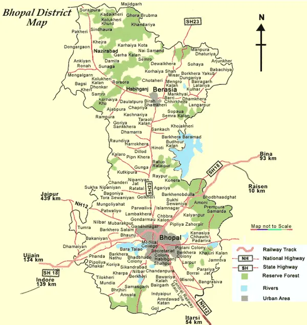 tourism map of bhopal