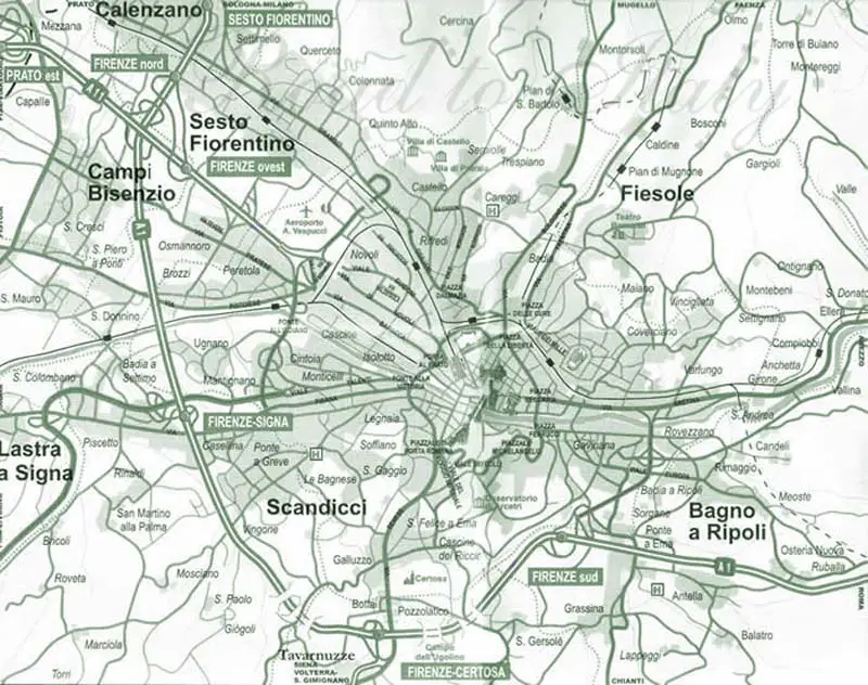 Map of Florance (firenze) City