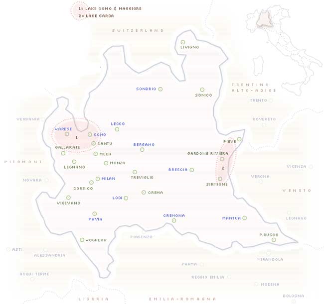 Map of Lombardy