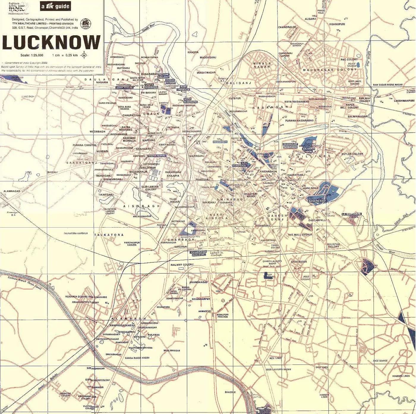 Map of Lucknow